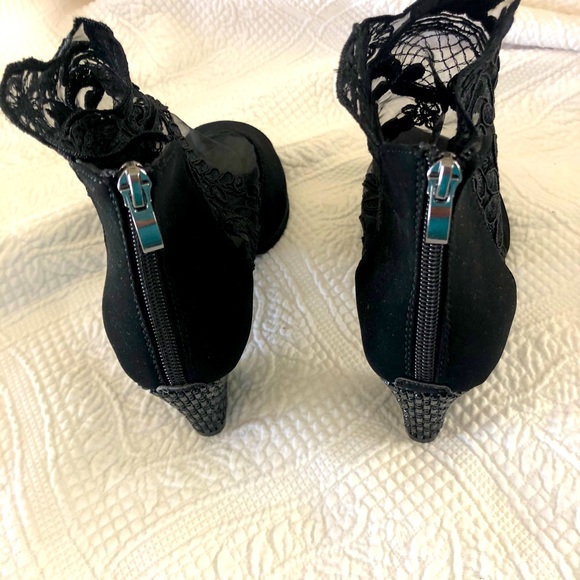 Suede and Lace Booties - Picture 3 of 5